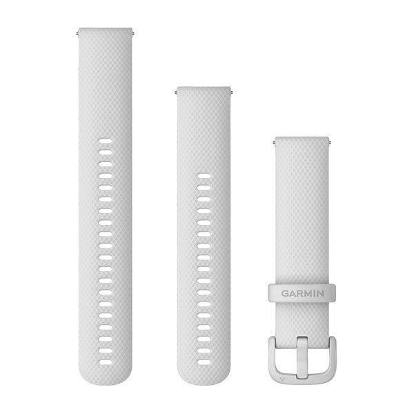Garmin Schnellwechsel-Armband 20 mm, Silikon, Weiss, Einheitsgrösse, für Garmin Venu SQ, Venu SQ Music