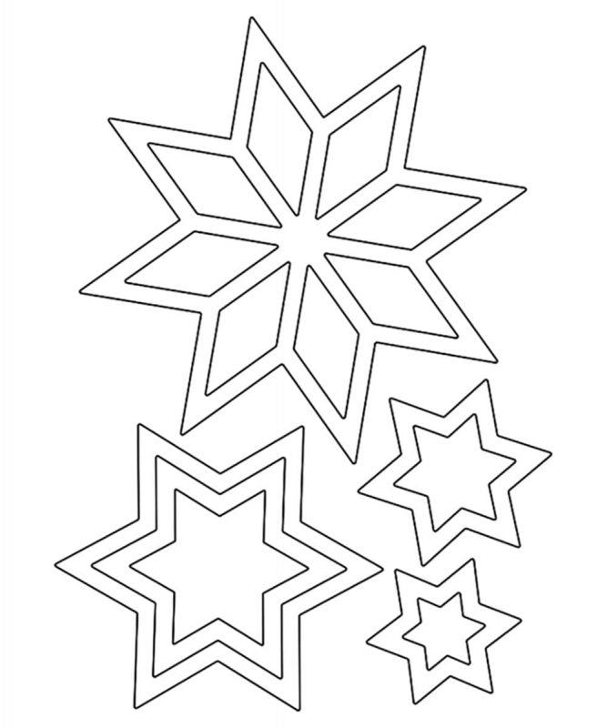 URSUS Dekorations-Bastelset Winter – 8 Blätter Kunstpapier 300 g/m² – Blau, Grün, Rot, Weiss