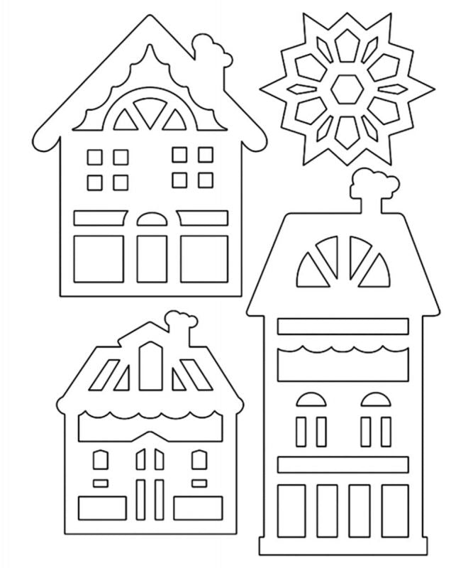 URSUS Dekorations-Bastelset Winter – 8 Blätter Kunstpapier 300 g/m² – Blau, Grün, Rot, Weiss