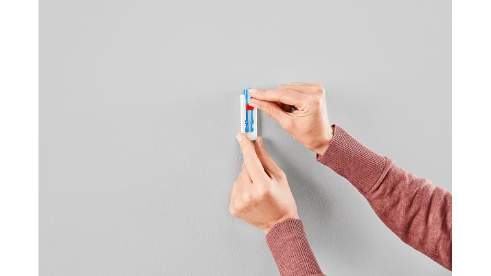 TESA Haken – blau/weiss – selbstklebend, vormontiert – für Putz – 1 kg