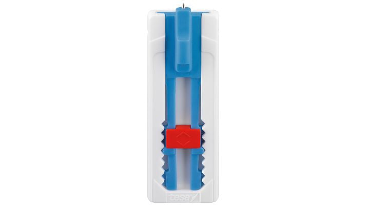 TESA Haken – blau/weiss – selbstklebend, vormontiert – für Putz – 1 kg