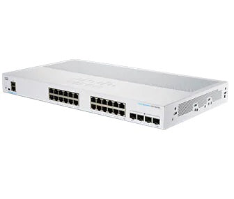 Cisco CBS250-24T-4GUK-RF – Verwalteter L2/L3 Switch – 24× 1G, 4× SFP, 19"