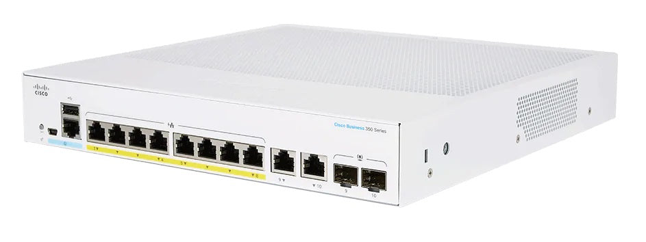 Cisco CBS250-8PP-E-2G – Managed Switch – 8×GbE, 2×SFP, L2/L3, PoE, 19" Rack