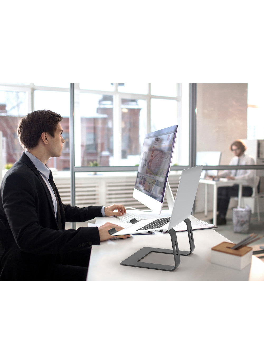 Port Designs Laptop-Ständer – bis 15,6" – Aluminium