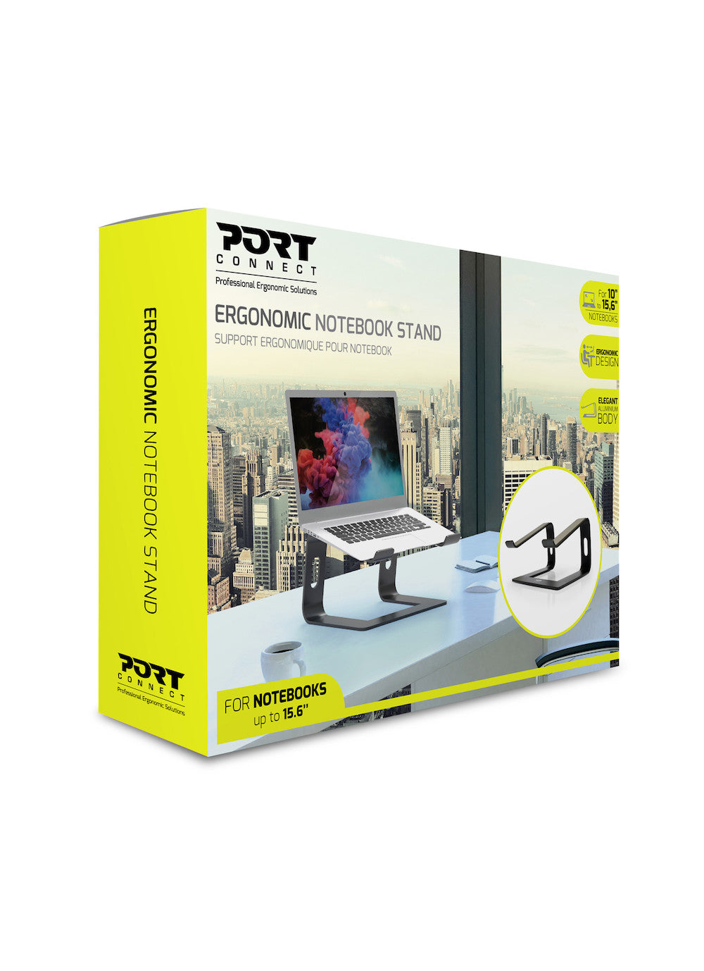 Port Designs Laptop-Ständer – bis 15,6" – Aluminium