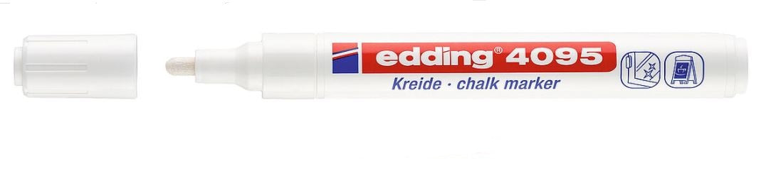 Edding Kreidemarker 4095 – Rund, 2–3 mm – Weiss