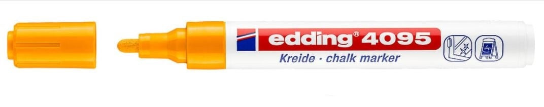 Edding Kreidemarker 4095 – Rund, 2–3 mm – Neonorange