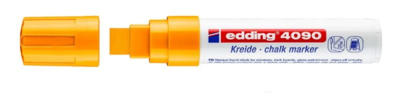 Edding Kreidemarker 4090 – Keilspitze, 4–15 mm – Neonorange