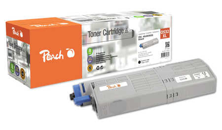 Peach 46490404 Schwarz Toner – Kompatibel – 14er-Pack – je 1'500 Seiten – für OKI C 532/C 542/MC 563 u. a.