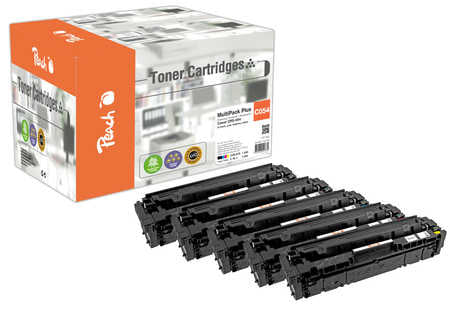 Peach Toner-Multipack – BK/C/M/Y, 1200 Seiten – für Canon LBP-620 Serie, LBP-621 Cw, LBP-623 Cdw und andere