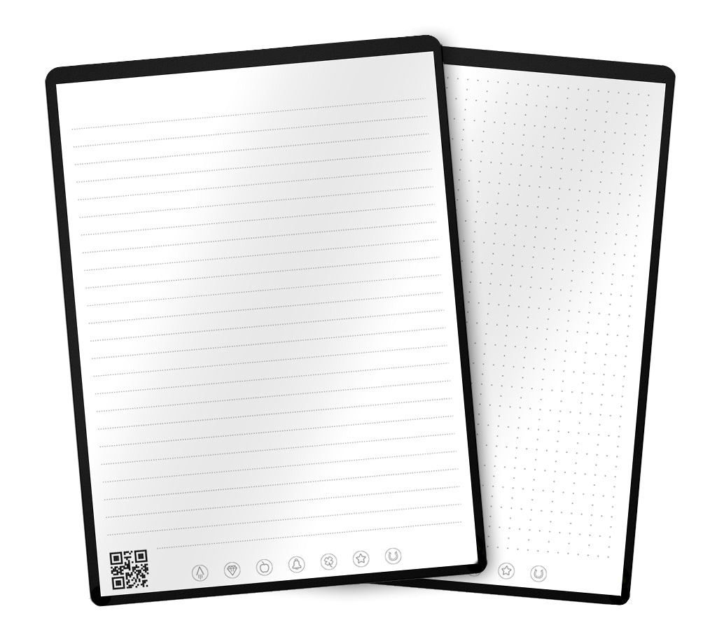 Rocketbook Spiralblock Flip Smart, Spiralbindung, Hardcover, 16 Blatt, 90 g/m² – Schwarz, für ROCKETBOOK App