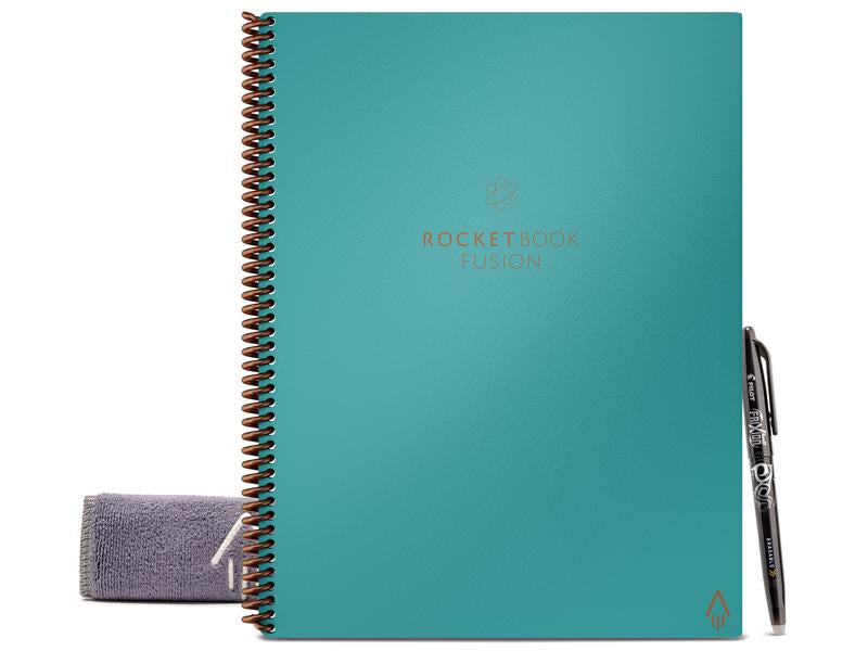 Rocketbook Spiralbuch, punktkariert, liniert, Spiralbindung, 42 Seiten, 90 g/m² – türkis, für ROCKETBOOK App