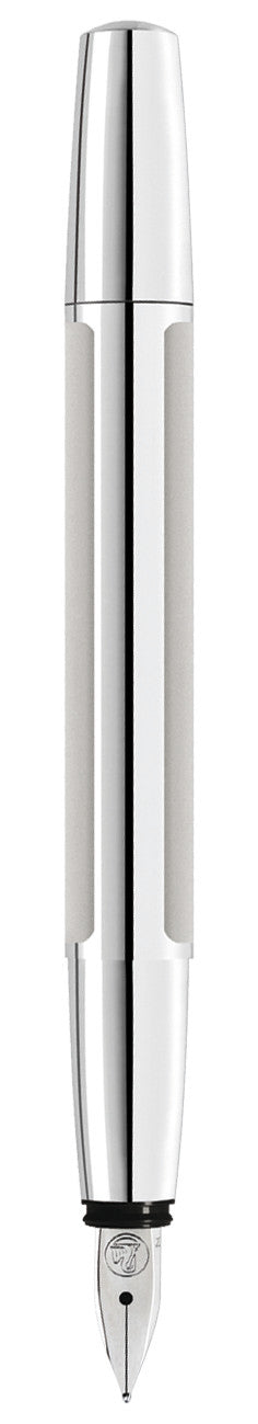 Pelikan PURA – Federspitze B – silber, eloxiertes Aluminium, verchromt – Patronen