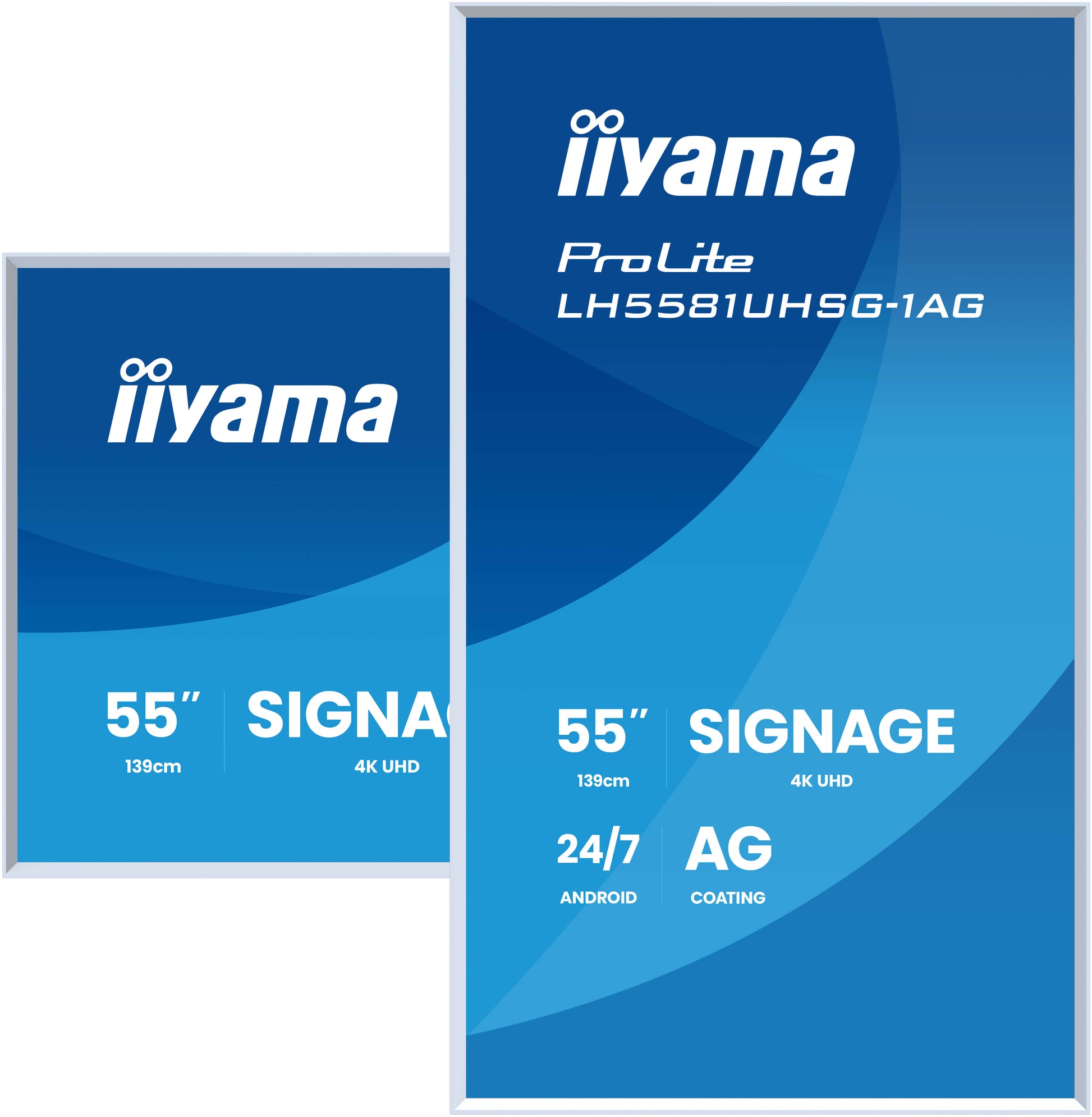 iiyama Gallery Line – Signage-Display, 65", Ultra HD 4K, 500 cd/m², abnehmbarer weisser Rahmen
