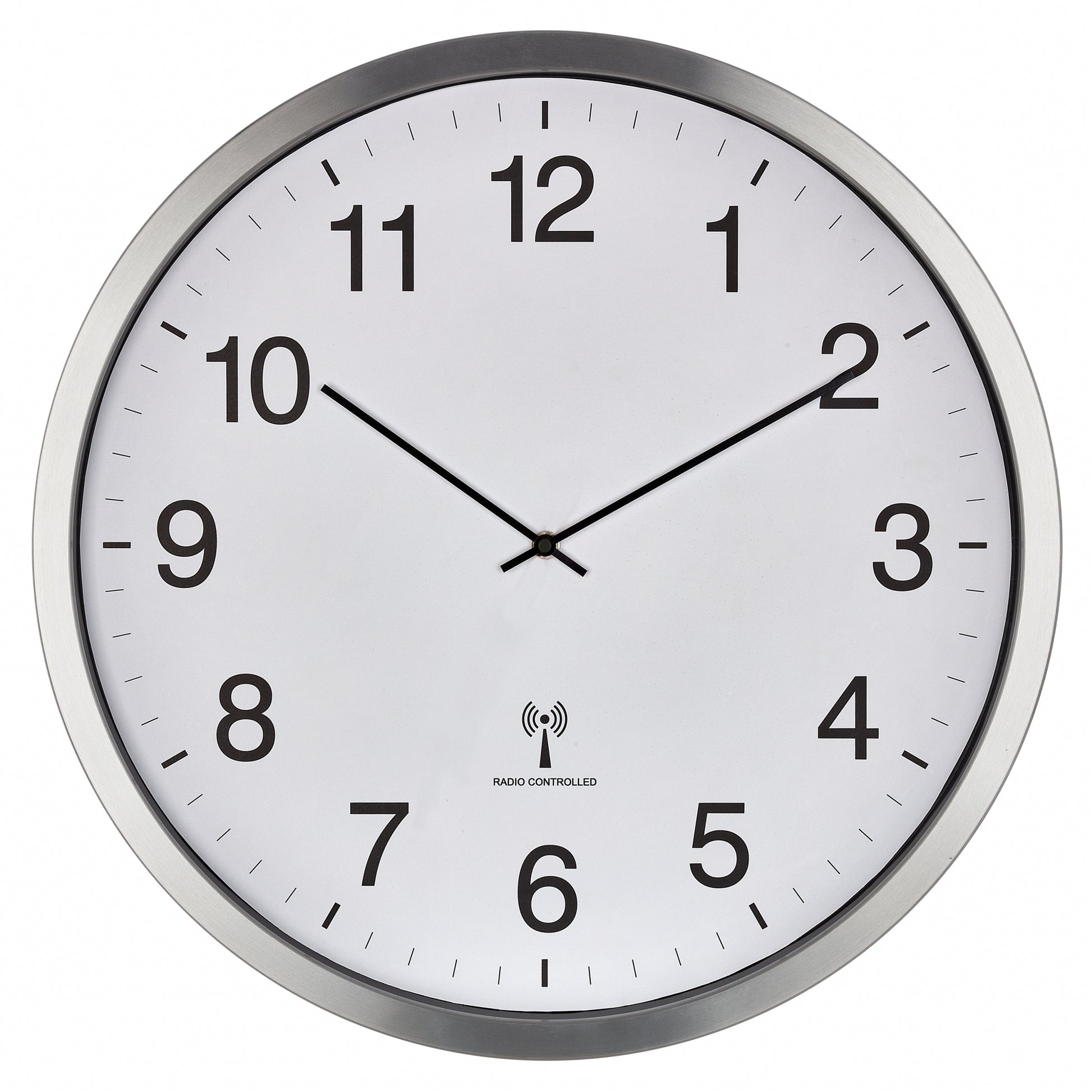 TFA-Dostmann TFA Dostmann Wanduhr – Funk – Ø 50,8 cm, Silber, Aluminium