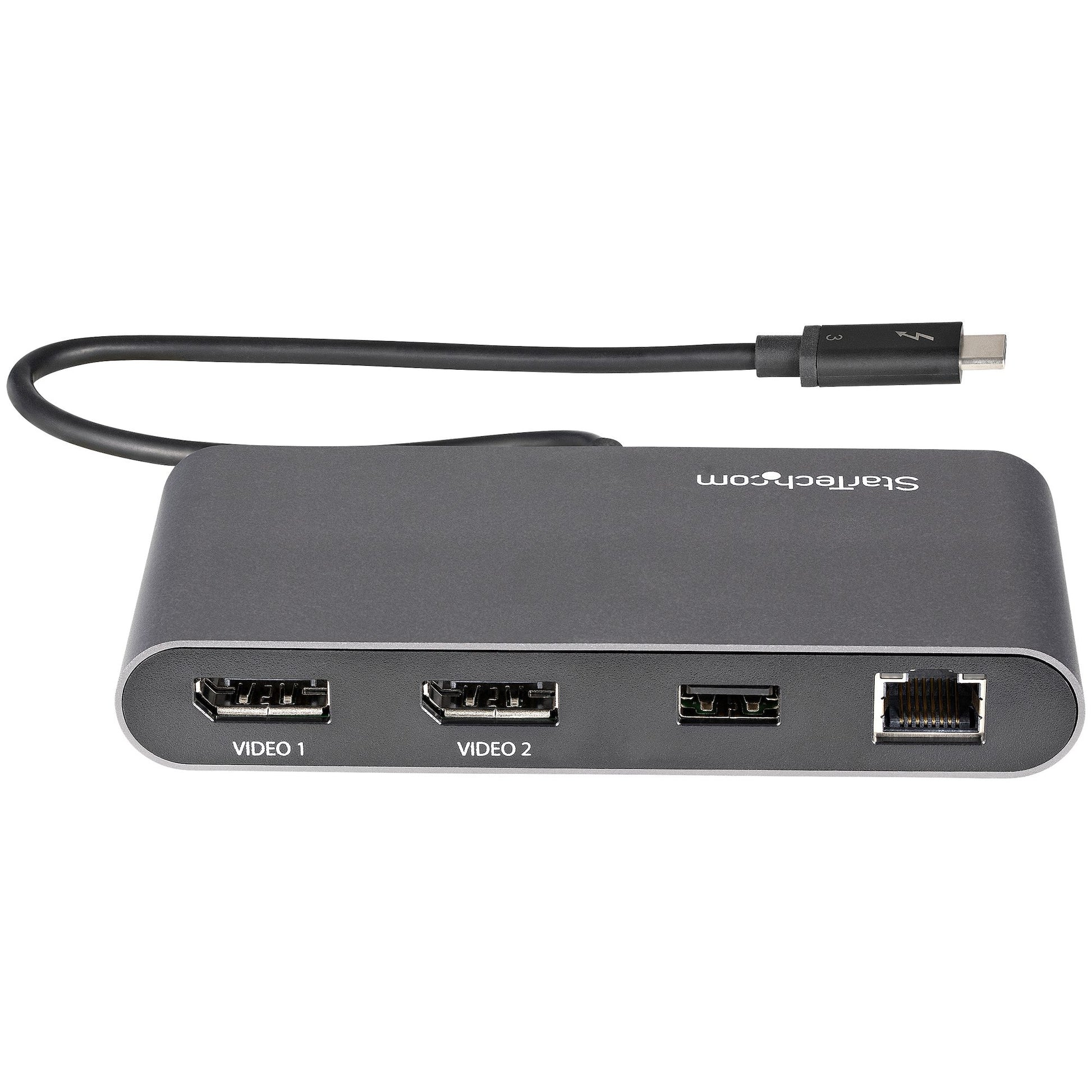 StarTech.com Mini Dockingstation – Thunderbolt 3, 2× DP, 1× USB-A, GbE, für Windows/Mac