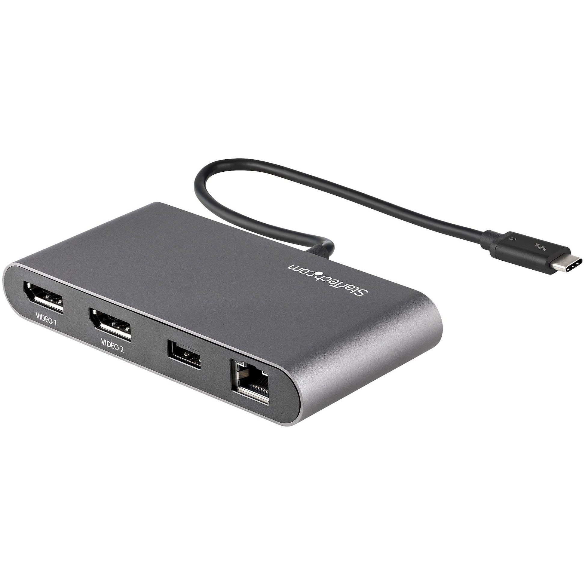 StarTech.com Mini Dockingstation – Thunderbolt 3, 2× DP, 1× USB-A, GbE, für Windows/Mac