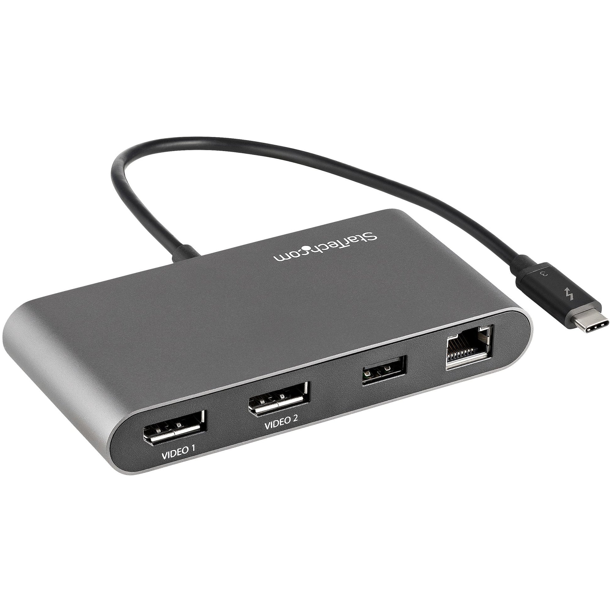 StarTech.com Mini Dockingstation – Thunderbolt 3, 2× DP, 1× USB-A, GbE, für Windows/Mac