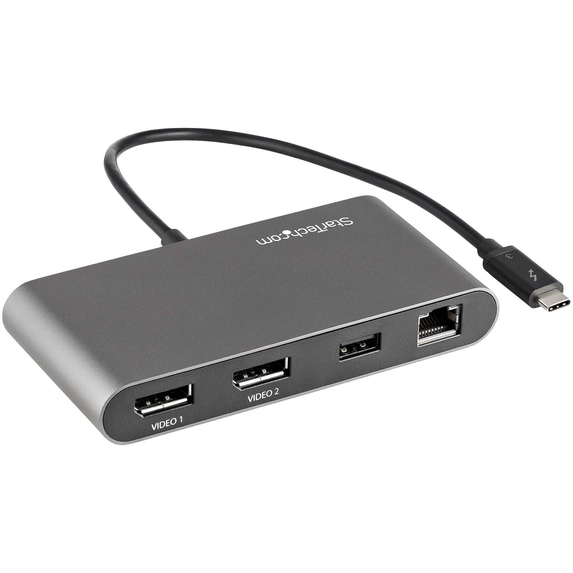 StarTech.com Mini Dockingstation – Thunderbolt 3, 2× DP, 1× USB-A, GbE, für Windows/Mac