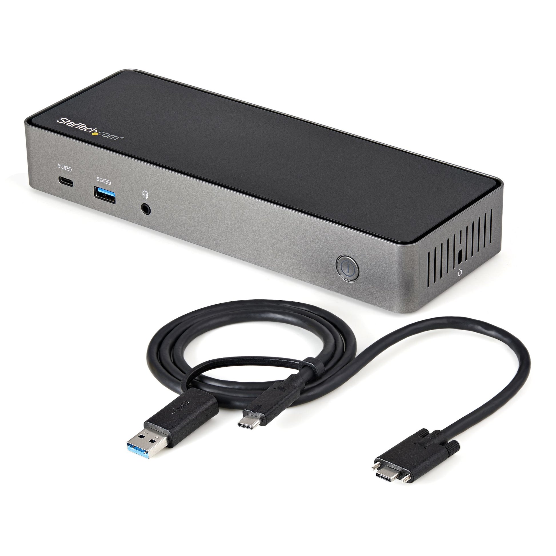 StarTech.com Dockingstation – USB-C, 3× DP, 3× HDMI, 4× USB-A, 85 W PD, GbE, 3,5 mm Audio, für Windows/Mac