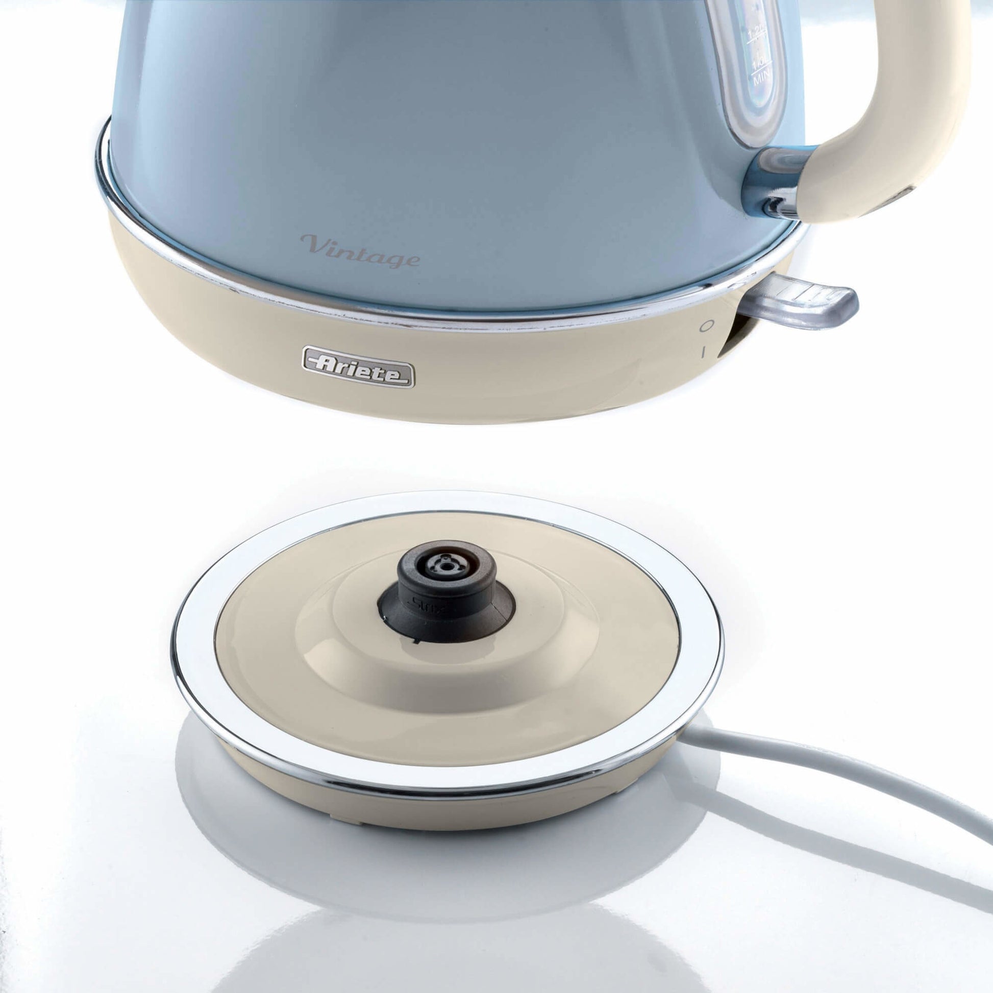 Ariete Wasserkocher – 1,7 l, Edelstahl, Blau, 2869/05