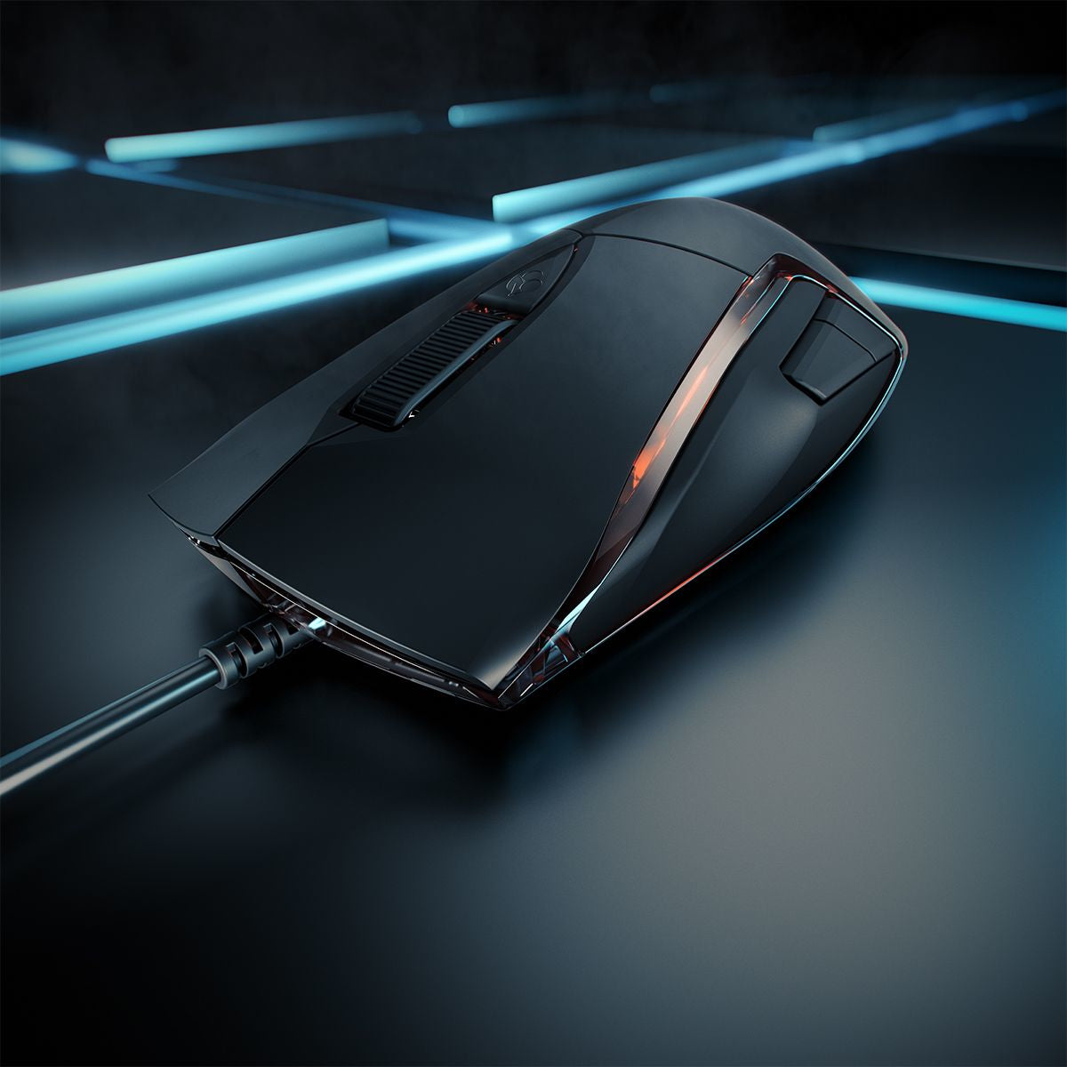 CHERRY MC 3.1 – Gaming-Maus – Kabelgebunden (USB‑A), 5000 DPI, RGB-Beleuchtung, beidhändig, Schwarz