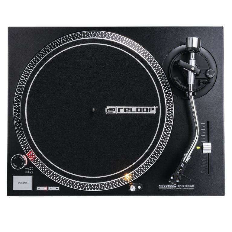 Reloop RP-2000 USB MKII – Plattenspieler (Direktantrieb), Phono-Vorverstärker, 33⅓/45 U/min – Schwarz