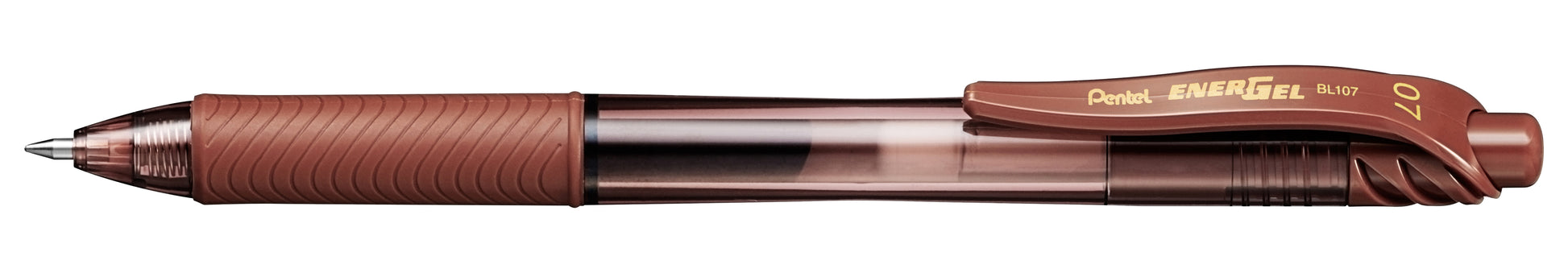 Pentel EnerGel X Gelschreiber, Druckmechanik – Braun, Spitze 0,7 mm, schnelltrocknend, nachfüllbar
