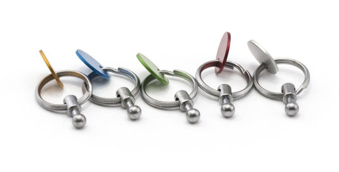TROIKA Schlüsselring Rund – Metall, Schwarz, 5er-Pack