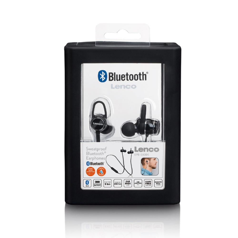 Lenco EPB-030BK In-Ear Kopfhörer – Stereo, BT 5.0, Schwarz