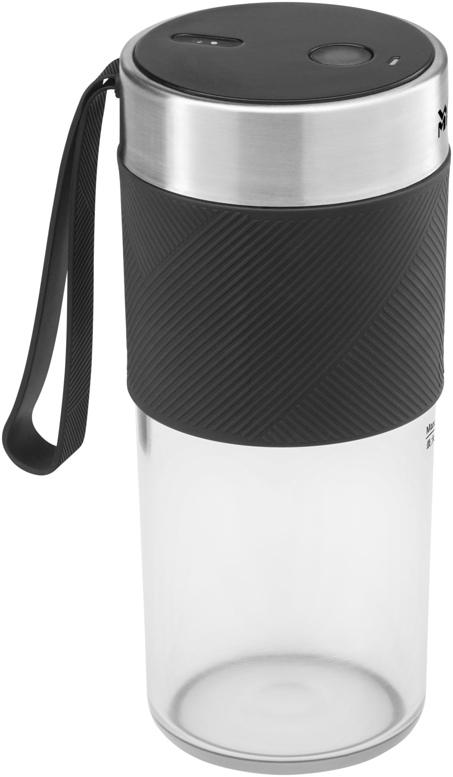 WMF Smoothie-Mixer KITCHENminis 0416700011 – 300 ml, 50 W, Akku – schwarz/edelstahl/transparent
