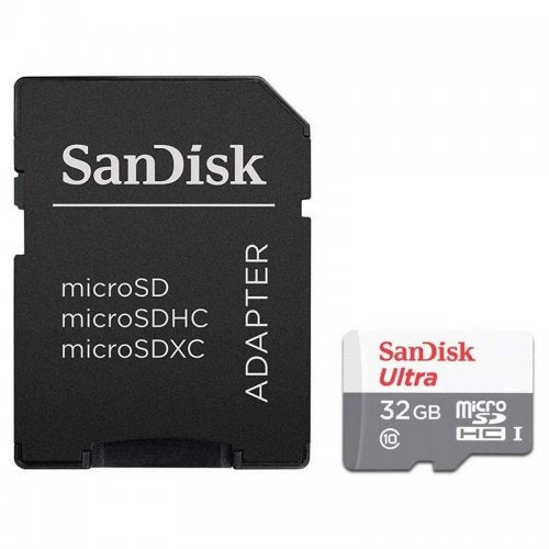 SanDisk Ultra microSDHC Speichergerät – 32 GB, UHS-I, Klasse 10, 100 MB/s, mit SD-Adapter
