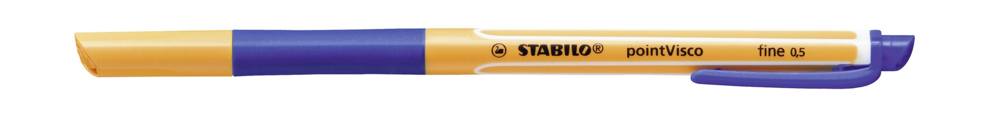 STABILO pointVisco Gelschreiber – blau, 0,5 mm, schnelltrocknend, Kappe