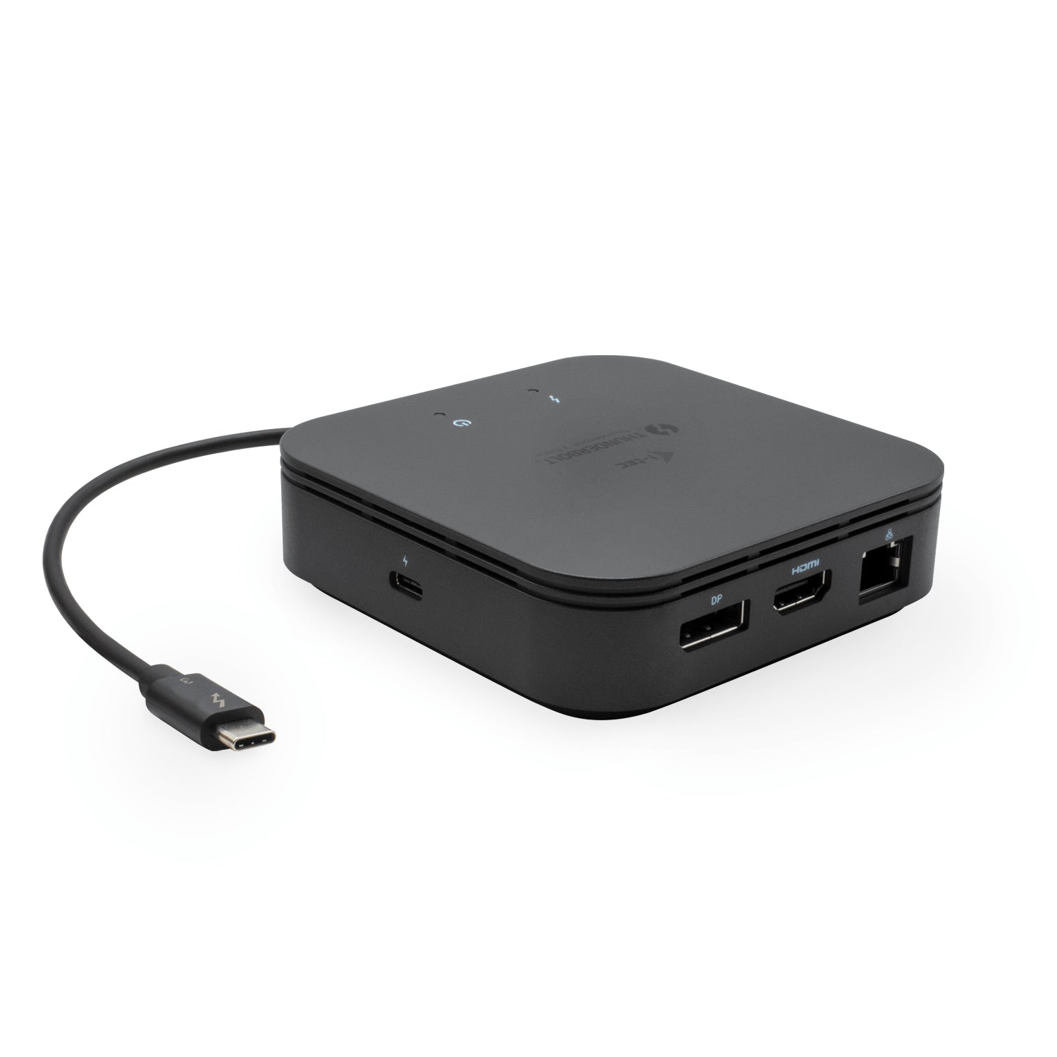 i-tec Dockingstation – Thunderbolt 3, 1× DP, 1× HDMI, 2× USB-A, 1× USB-C, 60 W PD, GbE, für Windows/Mac/Linux