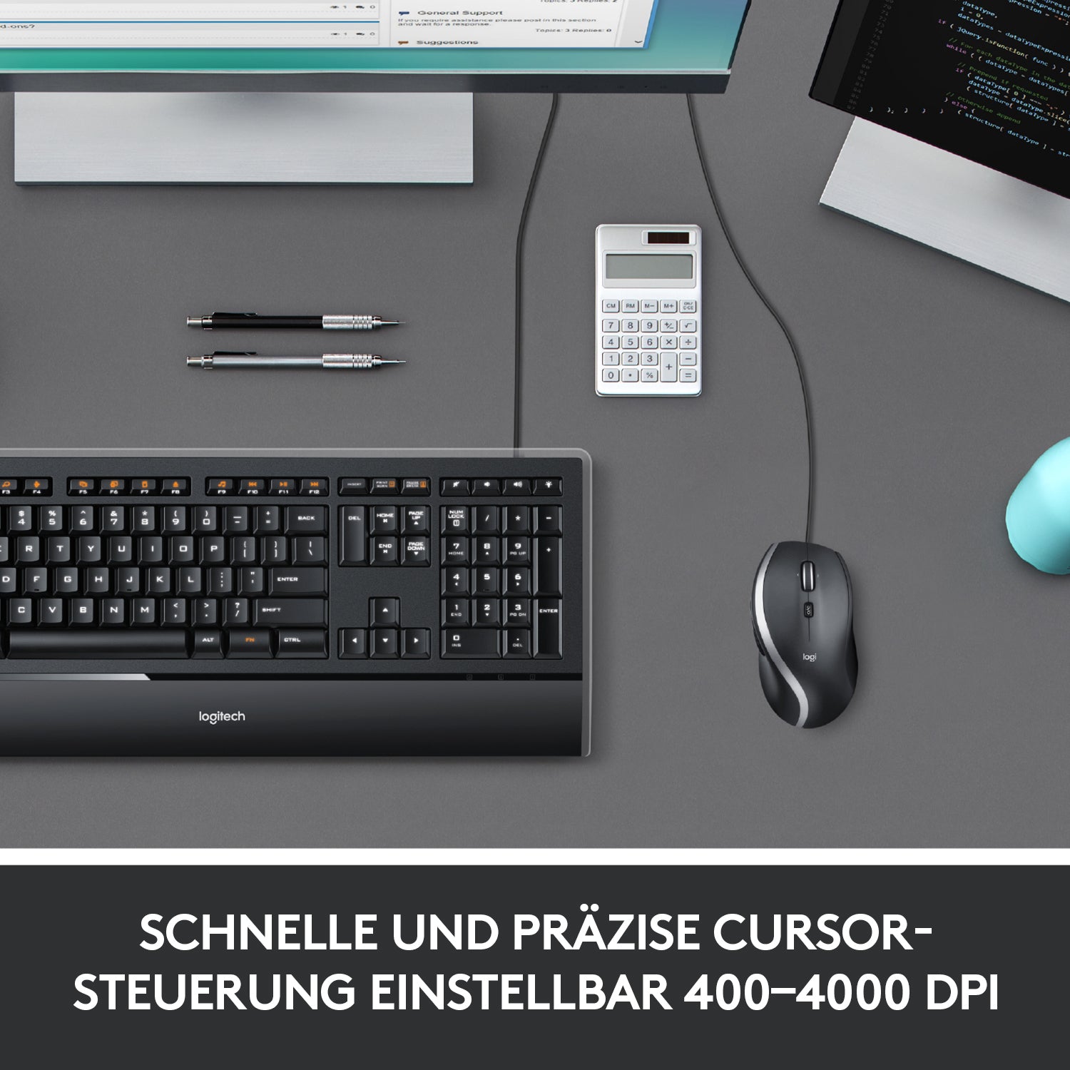 Logitech M500s Maus – kabelgebunden, schwarz