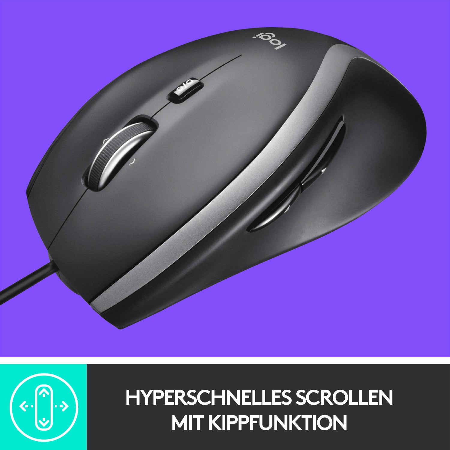 Logitech M500s Maus – kabelgebunden, schwarz