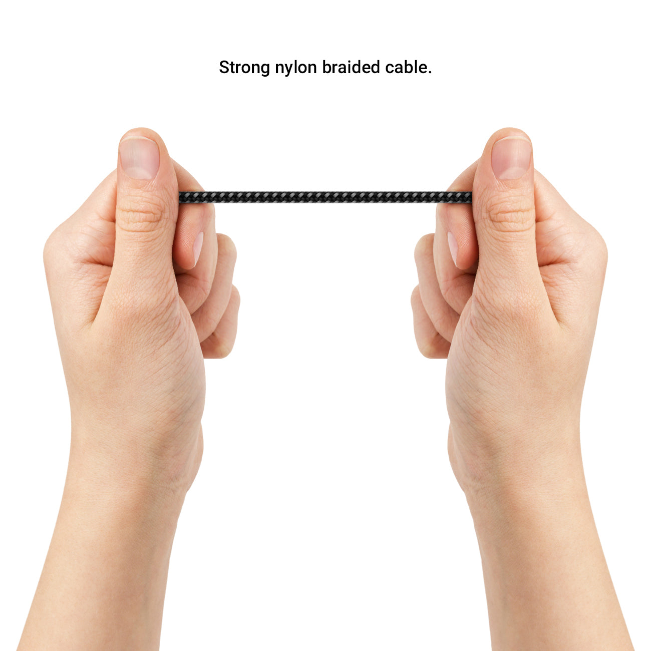 DeleyCON Kabel – USB-C auf Lightning 1 m, MFi zertifiziert, geflochten, Schwarz – für iPhone/iPad