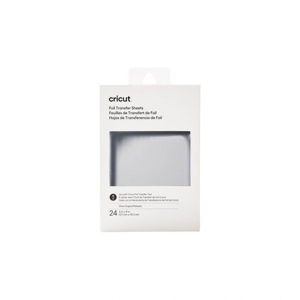 Cricut Transferfolie – für Cricut Joy – 101 × 152 mm – silber – 24 Blatt
