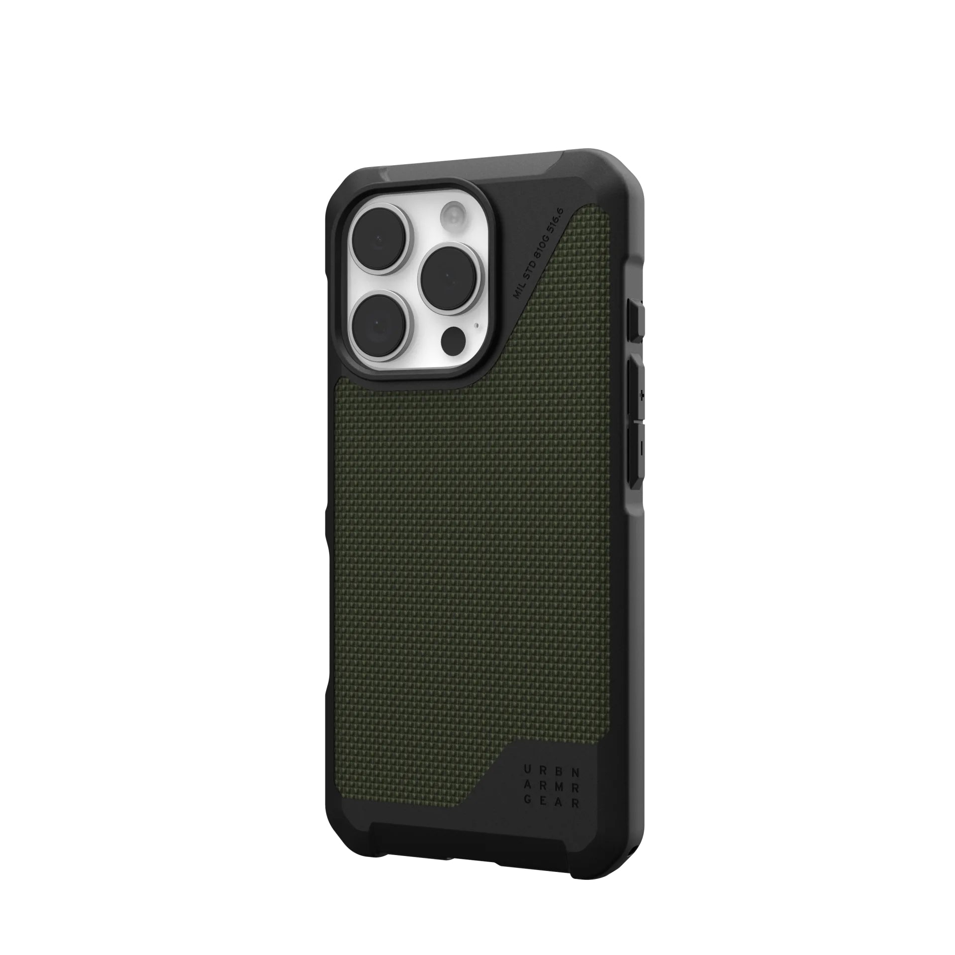 Urban Armor Gear Backcover Metropolis LT – für Apple iPhone 16 Pro – Olivgrün – TPU – MagSafe-kompatibel