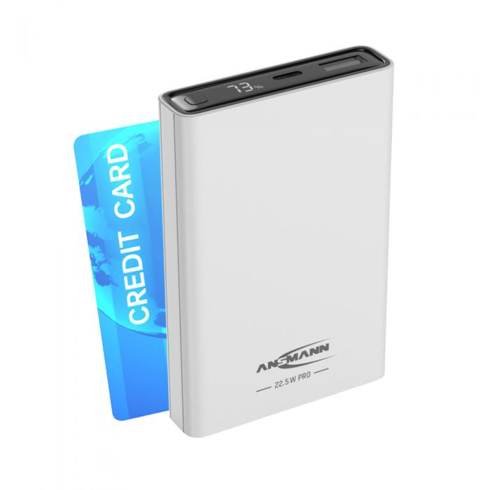 Ansmann PB320PD Powerbank 10'000 mAh – 22,5 W PD, 1× USB-C, 1× USB-A, weiss