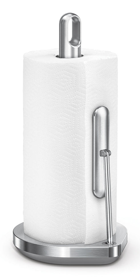 simplehuman KT1203 – Küchenrollenhalter Edelstahl, 20,3 × 17,8 × 38,1 cm, silber (gebürstet)