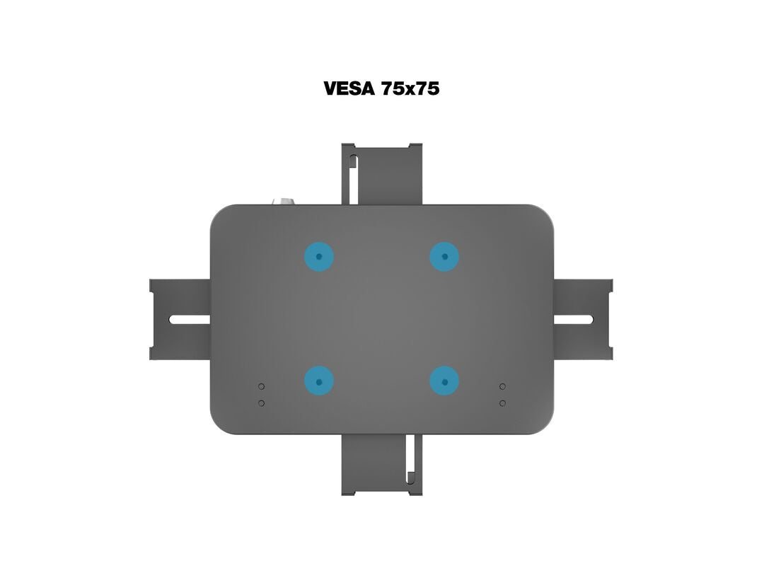 Multibrackets Tablet-Tischhalterung für iPad – bis 13", abschliessbar, VESA 75×75 – Schwarz