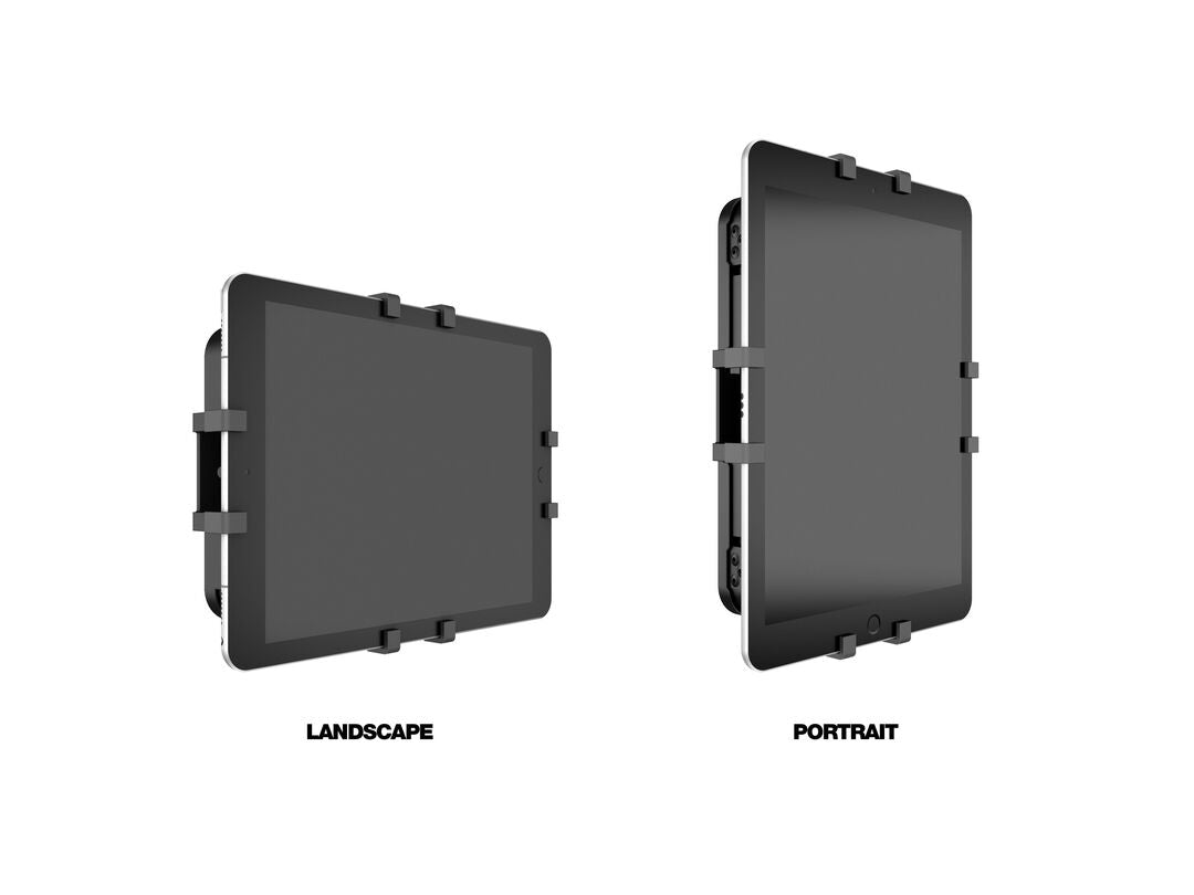 Multibrackets Tablet-Tischhalterung für iPad – bis 13", abschliessbar, VESA 75×75 – Schwarz