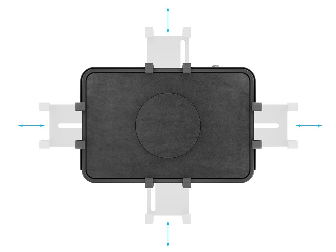 Multibrackets Tablet-Tischhalterung für iPad – bis 13", abschliessbar, VESA 75×75 – Schwarz
