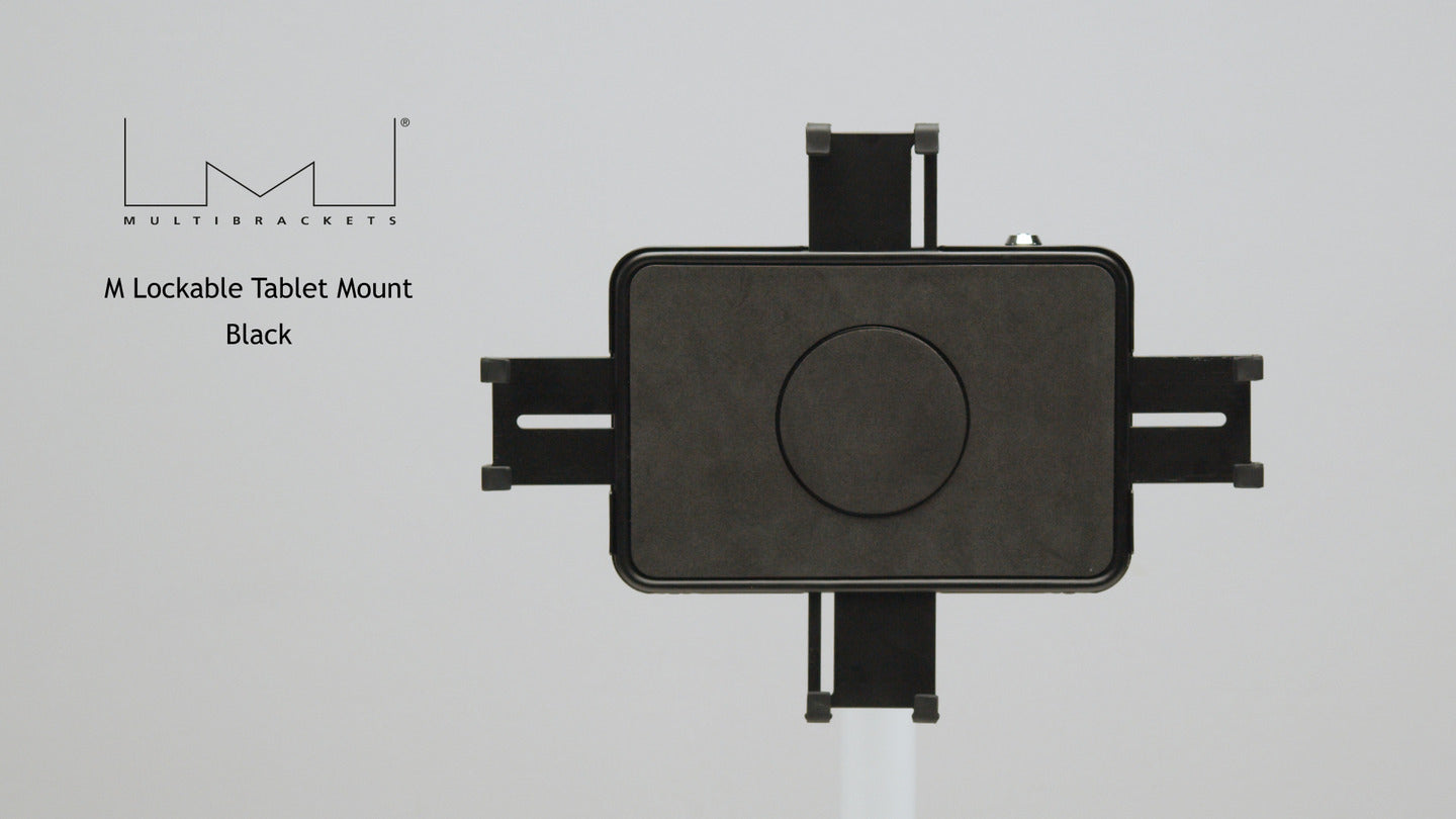 Multibrackets Tablet-Tischhalterung für iPad – bis 13", abschliessbar, VESA 75×75 – Schwarz