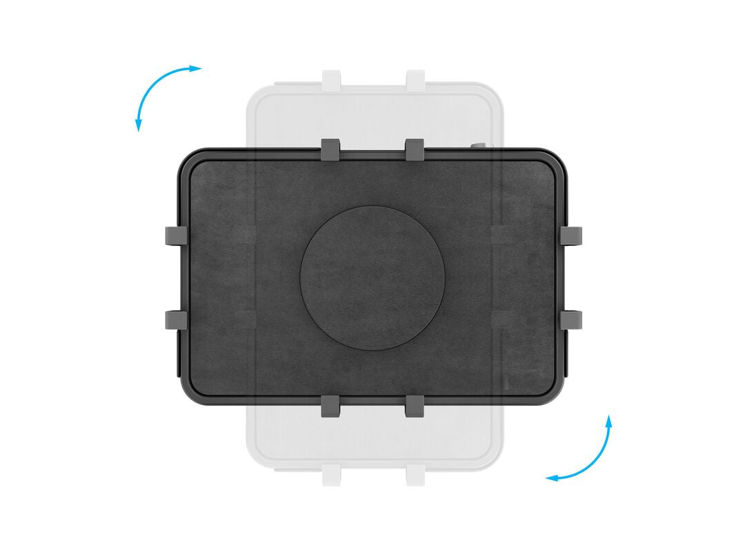 Multibrackets Tablet-Tischhalterung für iPad – bis 13", abschliessbar, VESA 75×75 – Schwarz