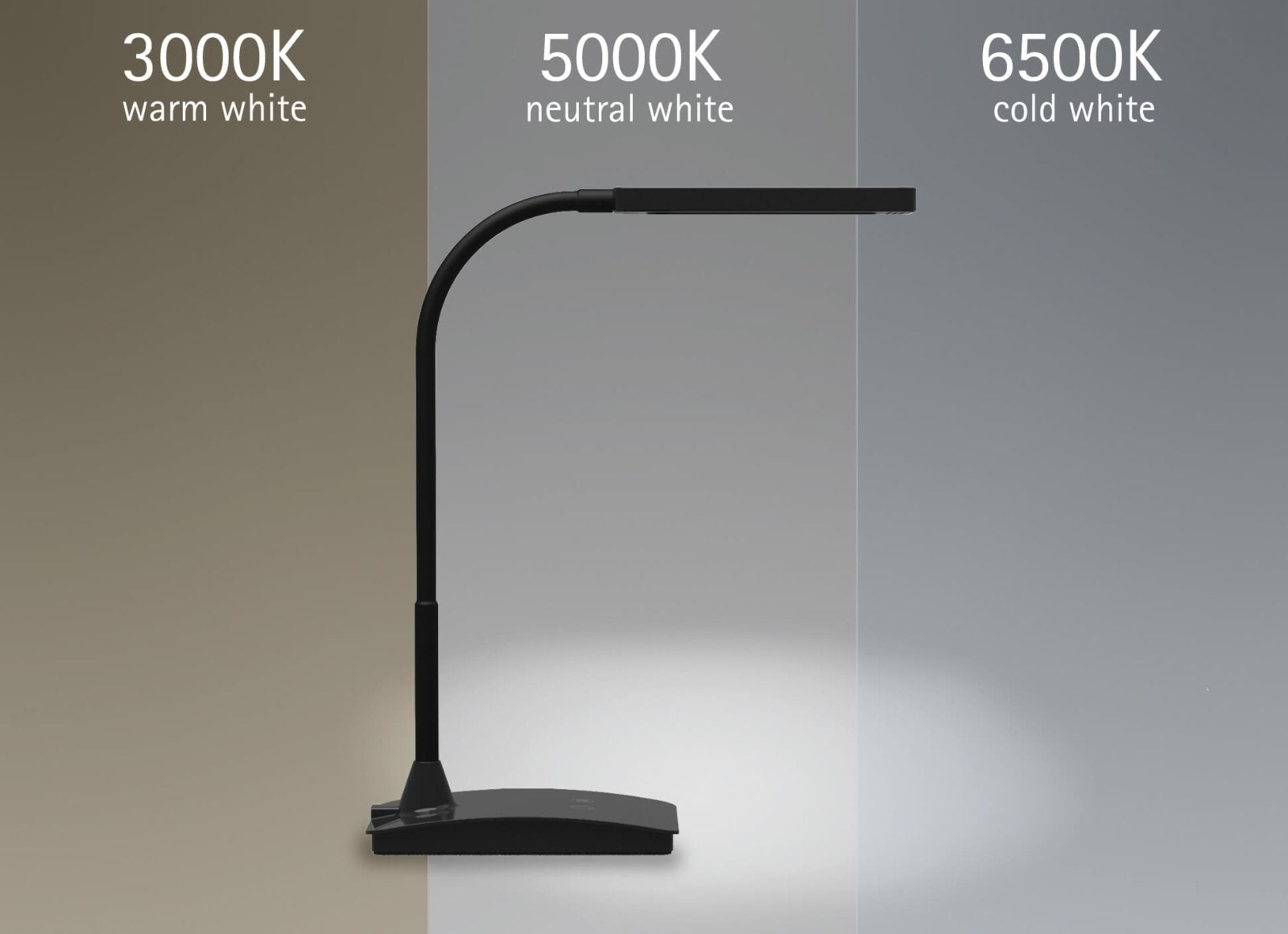 MAUL LED-Tischleuchte Pearly Colour Vario – 3-stufig dimmbar – 3000–6500 K – 616 lm 5 W – Schwarz
