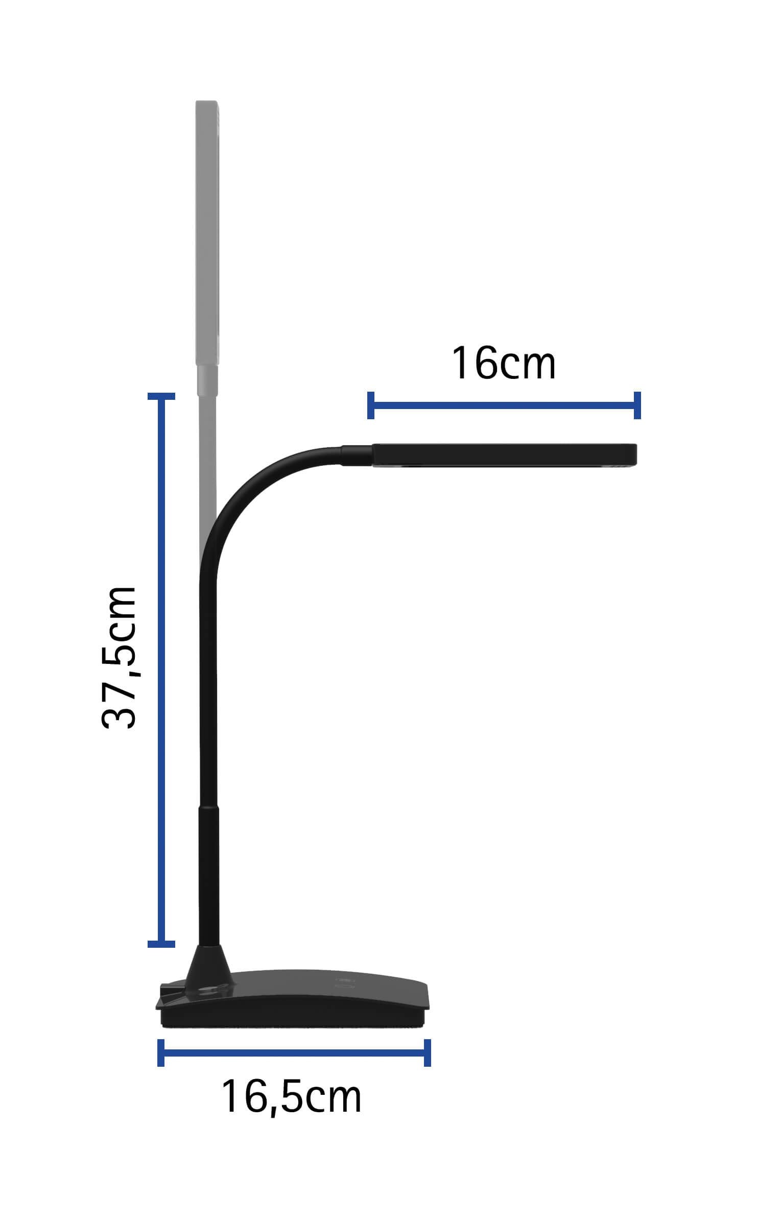 MAUL LED-Tischleuchte Pearly Colour Vario – 3-stufig dimmbar – 3000–6500 K – 616 lm 5 W – Schwarz