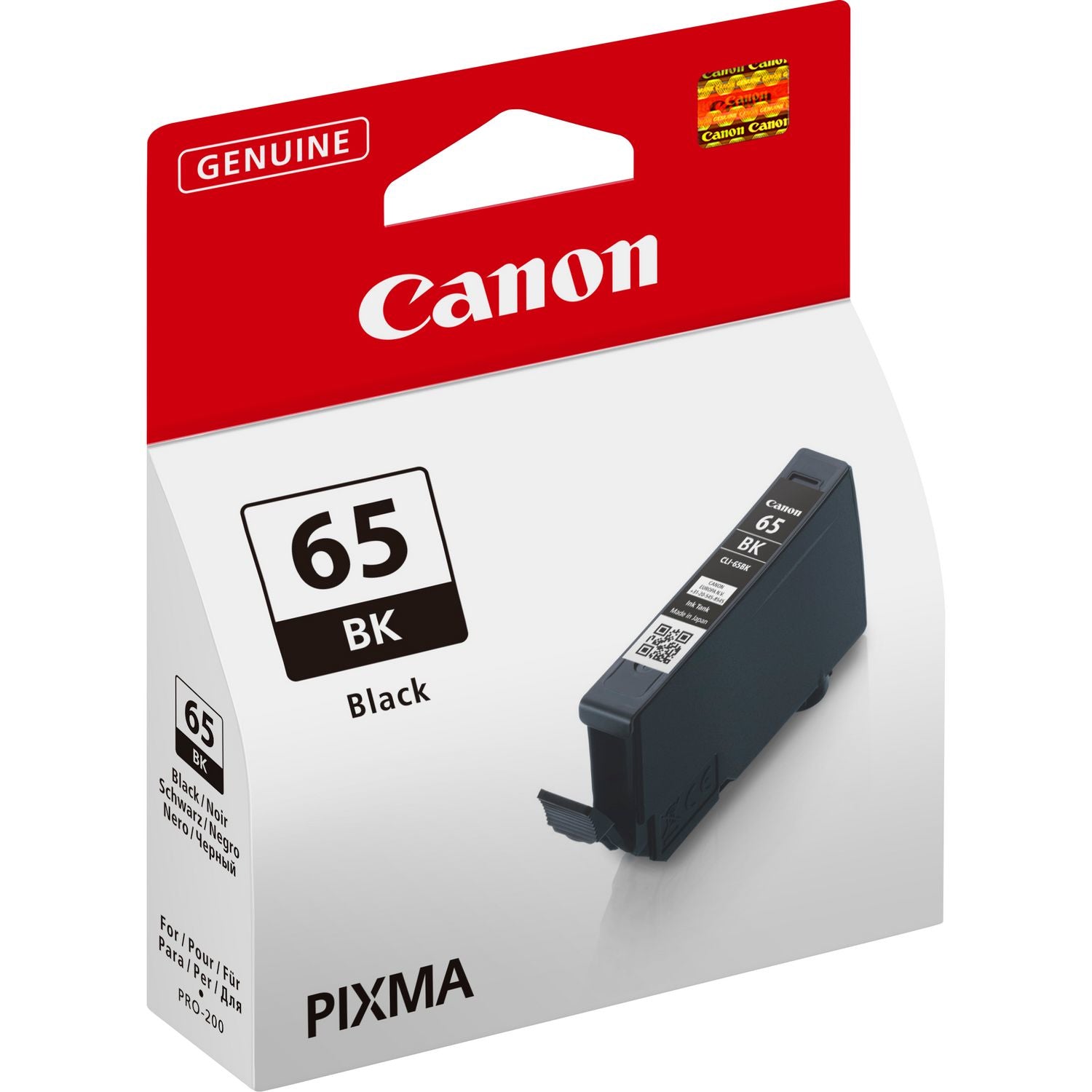 Canon CLI-65BK Schwarz Tintenpatrone (Original) – 12,6 ml – für PIXMA PRO-200