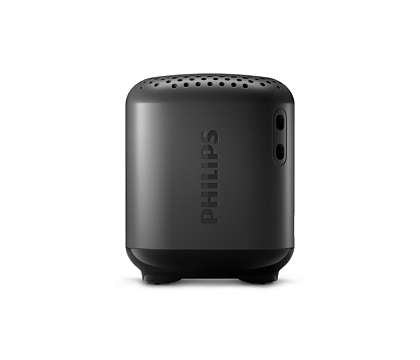 Philips TAS1505B/00 – Bluetooth-Lautsprecher – IPX7, 8 h Akku, 2,5 W, Bluetooth 5.0, Schwarz